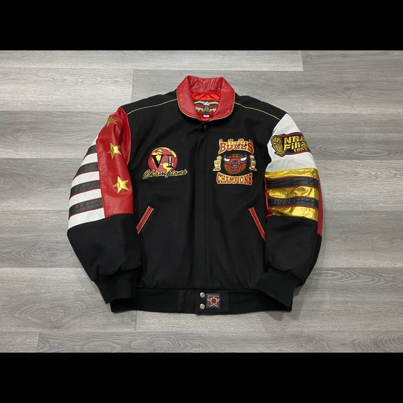 VINTAGE JEFF HAMILTON CHICAGO BULLS JACKET XL - Picture 2 of 3
